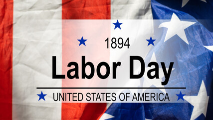 Wall Mural - American Labor day greeting card illustration.