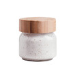© Maria Shchipakina - Cosmetic product in eco friendly packaging, body scrub in glass bottle isolated