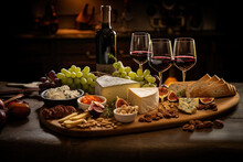 Immersive Photography For A Delicious Experience Of The Aromas And Rich Flavors Of Wine And Cheese