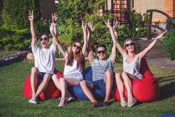 Poster - Young people resting outdoors