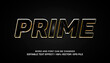 Black prime editable text effect template, gold luxury style typeface, premium vector