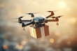 © kardaska - A drone carrying a package ready for delivery.