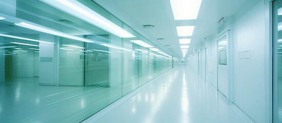 Poster - blurry hospital corridor with a luxurious and abstract design. The interior of the clinic is