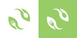logo design elements fork and fork combined with leaves and forming a circle