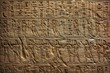 Ancient Egyptian hieroglyphs carved in granite wall, vintage texture background
