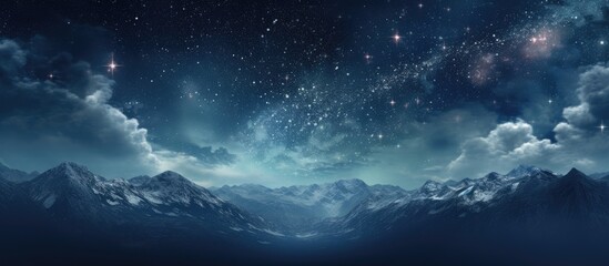 Canvas Print - The backdrop is a dark, interstellar space with a starry night sky.