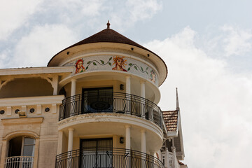 detailed view at french city Arcachon at summer time at the basin