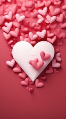 Wall Mural - Valentine's day background with hearts.