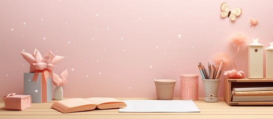Fototapete - Cute stationery with room for writing.