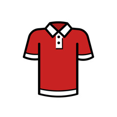 Wall Mural - Polo shirt - vector icon isolated