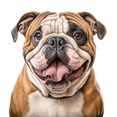 Wall Mural - Intellectual artwork of an English bulldog portrait.