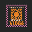 retro Sunshine beach vibes Typography  t shirt print