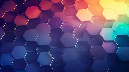 Wall Mural - abstract technological hexagonal background. 3d rendering watercolor
