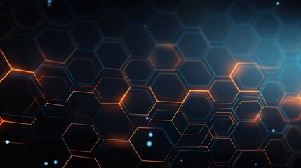 Wall Mural - abstract technological hexagonal background. 3d rendering watercolor