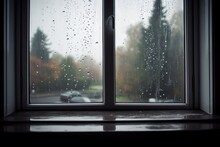 Rainy Day Seen From A Window, Generative AI