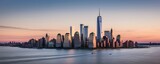 Fototapeta Nowy Jork - One World Trade Center and skyline of Manhattan in New York City, USA, Generative AI