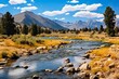 Holiday on the Alpine Eastern Sierra Nevada: Exploring the Snaking Carson River Backcountry Byway, a Hidden Attraction in California for Camping and Creek Drives. Generative AI