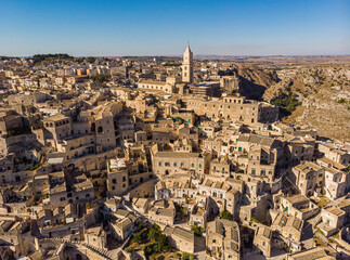 Wall Mural - Aerial view of Matera on Italy