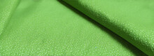 Close Up Of Folded Green Denim Fabric From Generative AI