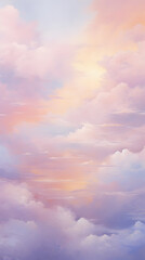 Gradient pastel soft minimalistic cloudscape hd phone wallpaper ai generated