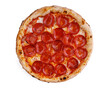 © Михаил Шорохов - craft pepperoni pizza on a white background, studio shooting
