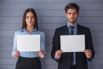 Beautiful business couple