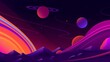 Planet vector like saturn in the style of colorful Ai generated art