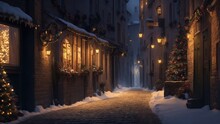 Street In Winter Night