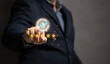 © teerasub - Satisfaction rating concept. business people rate 5 stars Satisfaction with the service of various businesses service. opinion survey in Industrial, business, restaurant, hotel, food.