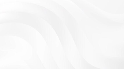 Bright white grey curve lines motion minimal design corporate background. Seamless loop