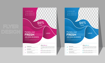 Wall Mural - Corporate Business Flyer Template Design with  vector format