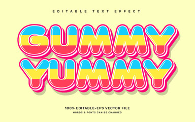 Canvas Print - Gummy candy editable text effect template