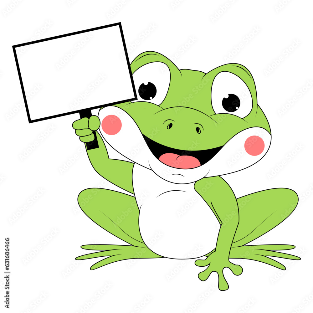 cute frog animal cartoon illustration Stock Vector | Adobe Stock