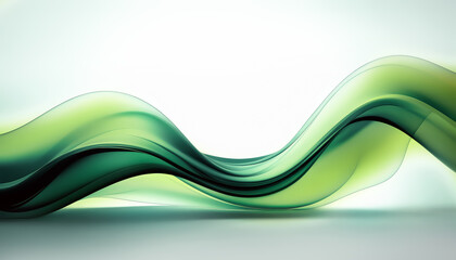 Wall Mural - Green Silky Wave Background