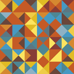 Wall Mural - Vector abstract geometric cube and triangle angular colorful pattern. Background for layout design and poster