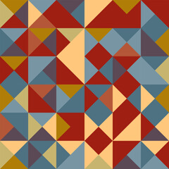 Wall Mural - Vector abstract geometric cube and triangle angular colorful pattern. Background for layout design and poster