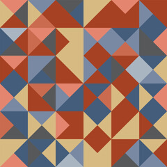 Wall Mural - Vector abstract geometric cube and triangle angular colorful pattern. Background for layout design and poster