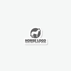 Poster - Horse logo template sticker icon