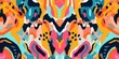 © James - Hand drawn bohemian geometric ethnic style pattern. Dynamic bright abstract illustration. Fashionable template for design, Generative AI
