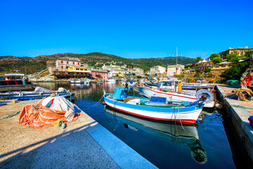 Canvas Print - From the Charming Village of Port de Centuri on Corsica, France