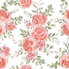 Wall Mural - rose pink gold seamless pattern, seamless pattern for the background