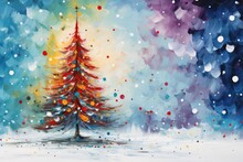 Christmas Holiday Painting Background