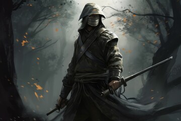 Japanese ninja swords. Generate Ai