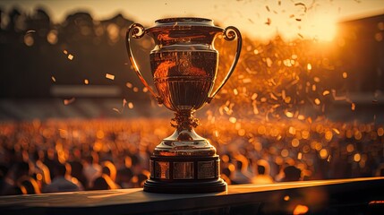 gold trophy cup. Generative AI