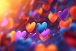 Colorful love blurred background. generative ai
