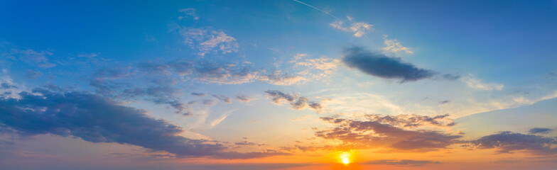 Wall Mural - beautiful summer sunset dramatic sky