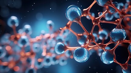 Wall Mural - abstract science digital background. big data technology. network connection structure. science back