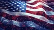 © Damerfie - Illustration image of abstract American (USA) flag - 3D rendering