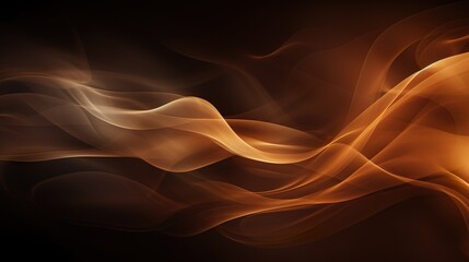 Wall Mural - floating brown steam smoke with from the humidifier on a black background