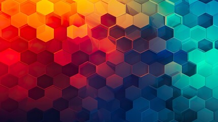 Wall Mural - abstract technological hexagonal background. 3d rendering watercolor